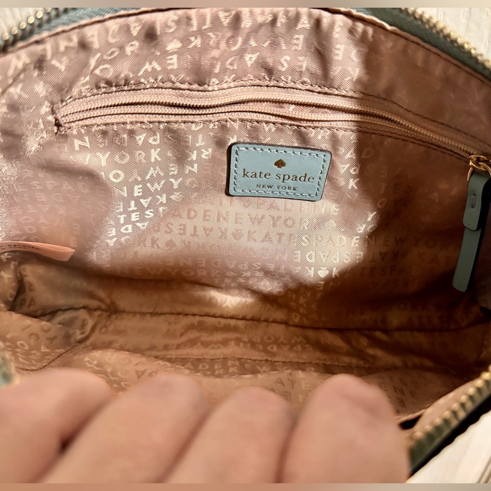 Kate Spade Blue soft Leather Crossbody Bag MSRP: $248 Like New - Picture 7 of 15
